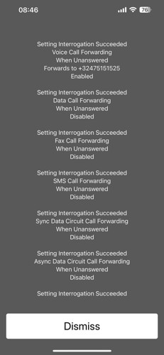 iPhone Check Settings Result